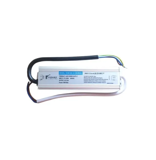 Power supply 12V DC 60W IP67 On-Off