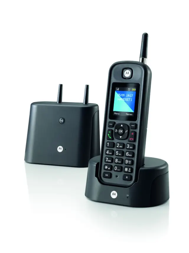 Αδιαβροχο Ασύρματο Τηλεφωνο Μαυρο Motorola O-201 Black 1 Km