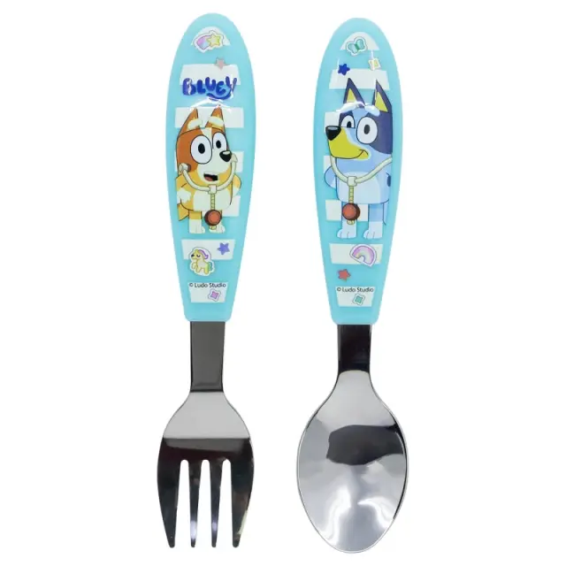 Bluey Yummy Σετ Παιδικών Μαχαιροπίρουνων 2 Τεμαχίων 3