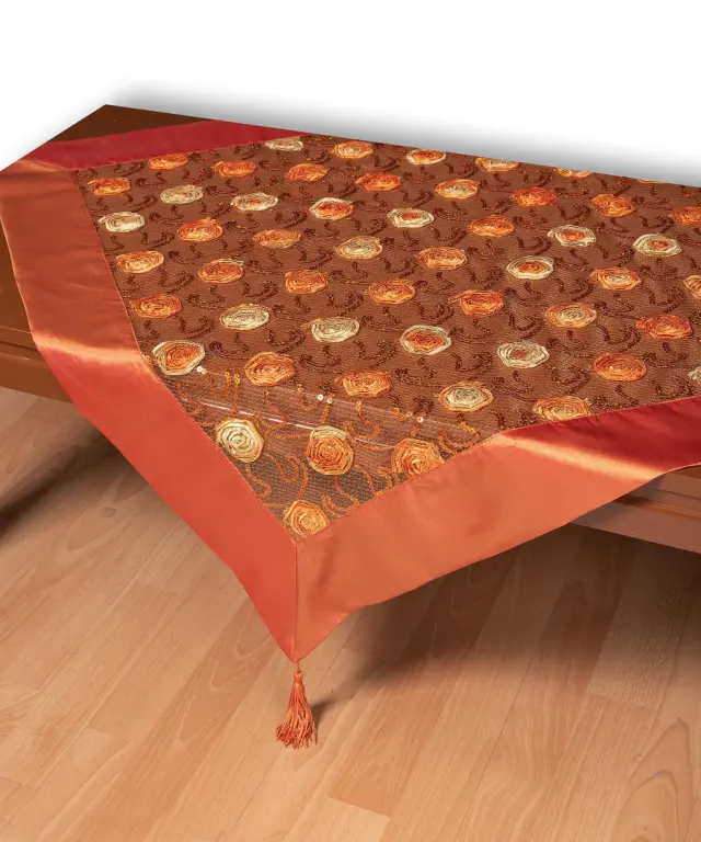 Τούλινο καρέ 264-17 (85cm x 85cm) πορτοκαλί - -
