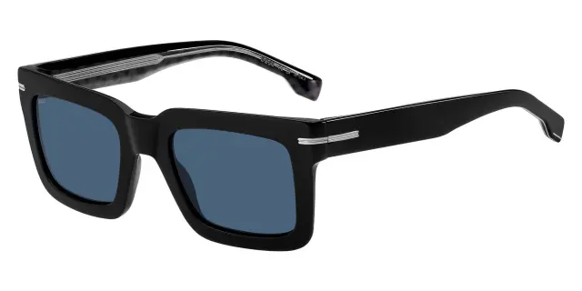 Hugo Boss Ανδρικά Γυαλιά Ηλίου με Μαύρο Σκελετό και Μπλε Φακό BOSS 1501/S INA/KU