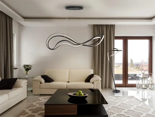 DANZA Black Lamp – Κρεμαστό LED Φωτιστικό 75W Μαύρο Ματ