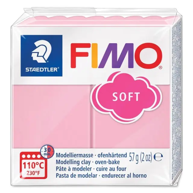 Πολυμερικός Πηλός Staedtler Fimo Soft NoT21 - Strawberry Cream - 57gr