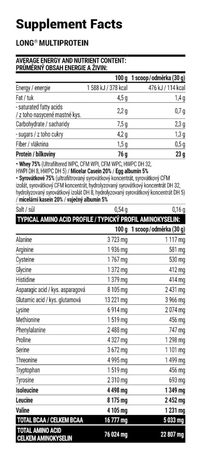 Extrifit Long 80 Multiprotein chocolate, 2270-g 2