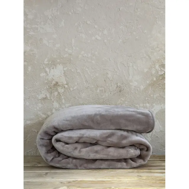 Nima Home Κουβέρτα Βελουτέ Ημίδιπλη 180x220 Coperta - Cigar Beige 2