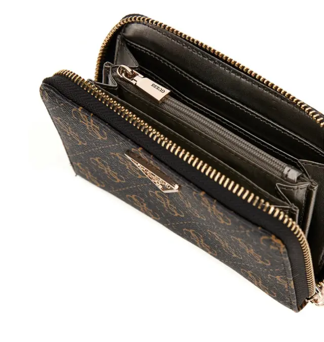Πορτοφόλι GUESS Erica Medium Logo 4G SWQG9510140 Καφέ 2