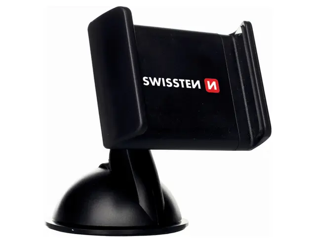 Βάση Κινητού Αυτοκινήτου Swissten S-GRIP B1 (65010100) με Ρυθμιζόμενα Άγκιστρα και βεντούζα - Μαύρη