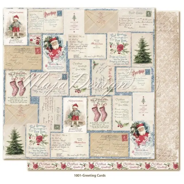 Χαρτί Scrapbooking Maja Collection διπλής όψης, Christmas Season, Greeting Cards