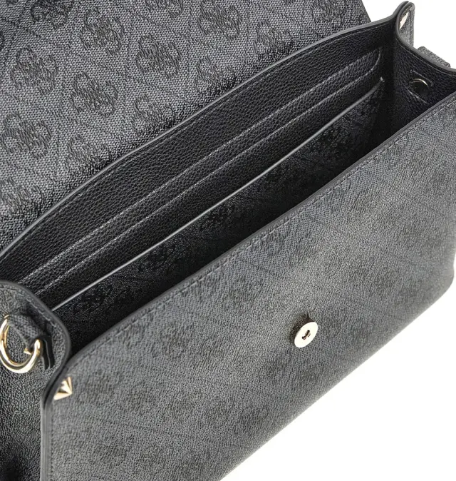 Τσάντα GUESS Meridian Flap Crossbody HWSG6974200 Μαύρο 2