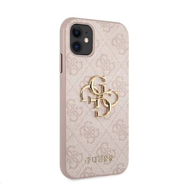 Guess PU 4G Metal Logo Case for iPhone 11 Pink 3