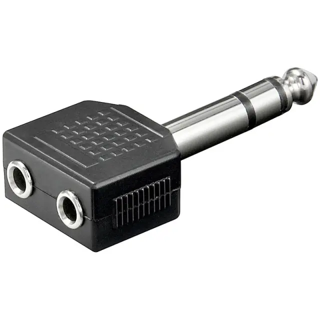 Μετατροπέας Stereo 6.5mm Σε 2 Stereo 3.5mm Θηλ. 02.008.0018