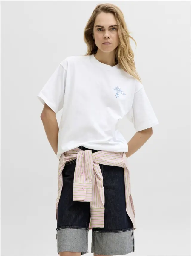T-shirt με στάμπα Let's make today, JXMILLOW LOOSE SS TEE JRS, JJXX - XS 3