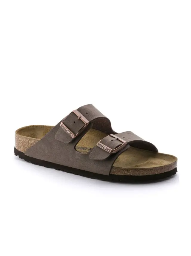 Birkenstock Πέδιλα Unisex Birko-Flor-Nubuck(ανθεκτικό υλικό της Birkenstock-επιτρέπει την επαφή με το νερό) Καφέ BIR/ARIZONA 151183 MOCCA BF 2