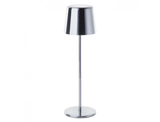 Επιτραπέζιο φωτιστικό LED Brilliant Xaana με μπαταρία, USB, ισχύ 4W και διαστάσεις 11x11x37cm - Ασημί 2