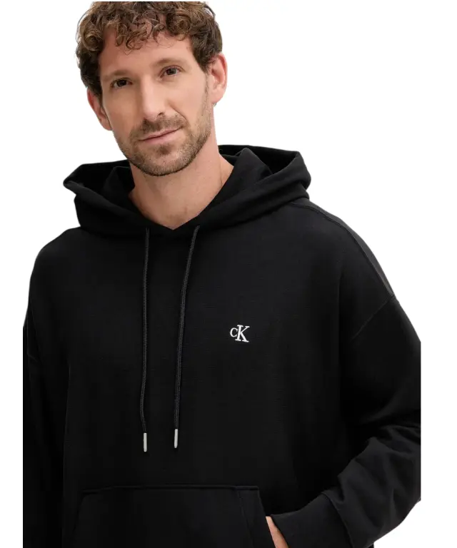 Calvin Klein - Ανδρικό Φούτερ με Κουκούλα Premium Terry Monogram LV04RC278G-UB1 Μαύρο 3