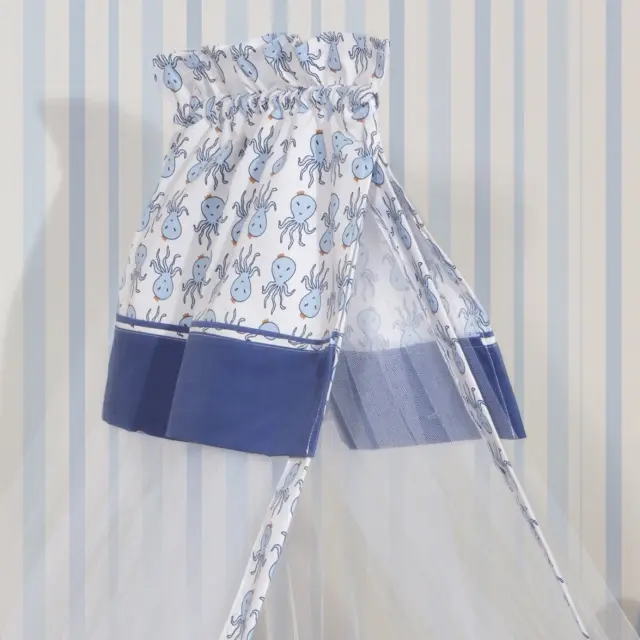 Κουνουπιέρα 180x500 cm Design 941Μπλε-Εμπριμέ Baby Oliver
