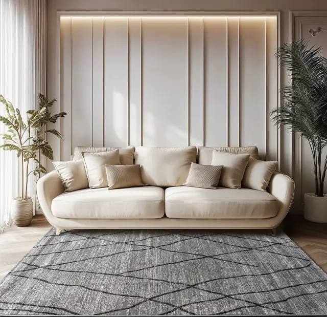 Χαλί 160x230 Beauty Home Serena Art 9840 Grey P.P.Heat Set-Shrink Polyester 2