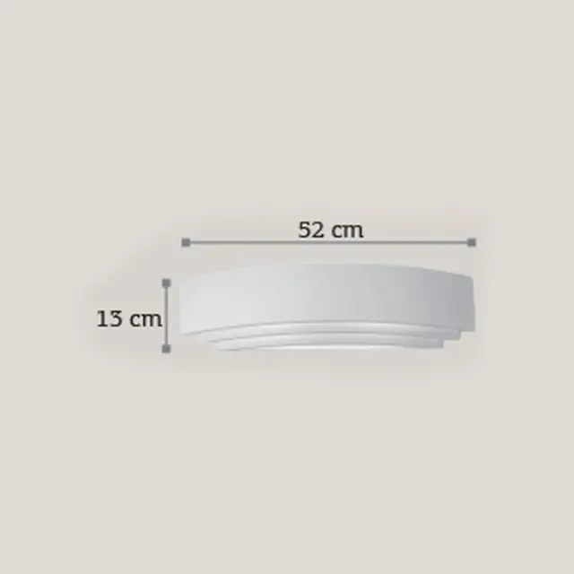 InLight Επιτοίχιο φωτιστικό λευκό από γύψο 2XE24 D:52cm (43389) 2