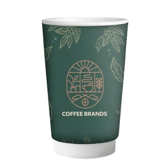 Ποτήρι Χάρτινο Coffee Brands Double Wall 8oz 25τεμ