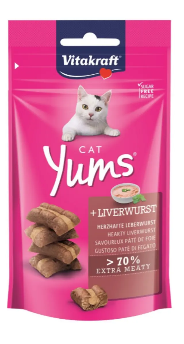 Vitakraft Cat Yums Liver Λιχουδιά για Γάτες 40gr Μονόχρωμο