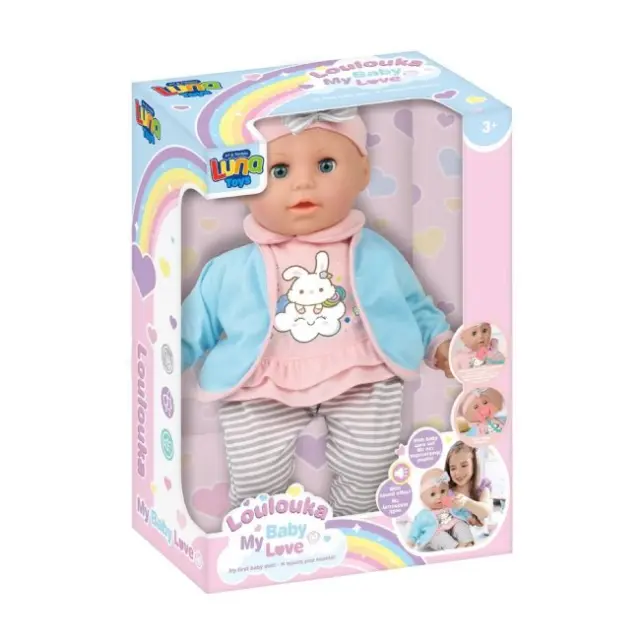 Luna Κούκλα Μωρό Loulouka με Ήχο & Αξεσουάρ 35cm (000622799)