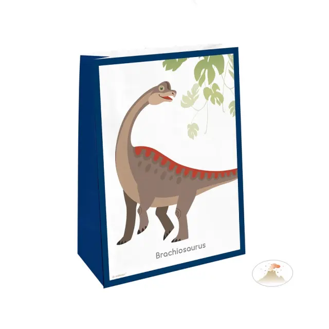Τσάντες Δώρου με αυτοκόλλητα Happy Dinosaur 14.7 x 21 εκ / 4 τεμ