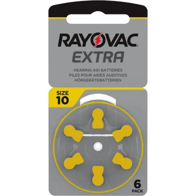 Μπαταρίες Ακουστικών Βαρηκοΐας Rayovac 10 Extra Advanced 1.45V Τεμ. 6