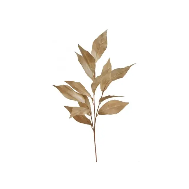 Κλαδί τεχνητό με φύλλα, ανοιχτό καφέ, 108cm