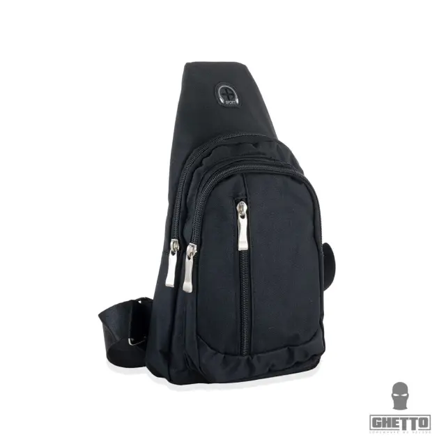 Ghetto Compact Crossbody Sling Bag | Everyday Essential Black