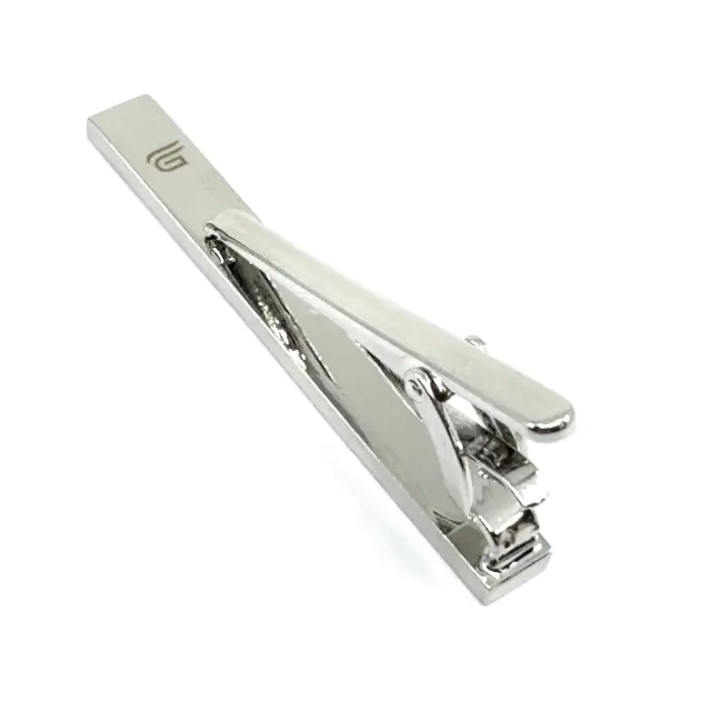 Ασημί Κλιπ Γραβάτας 6 cm με Σμάλτο – LGD-TC-122/6CM 3
