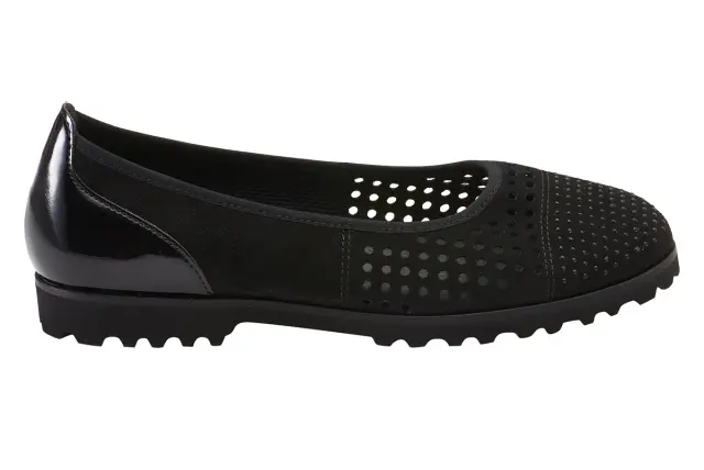 Gabor Μπαλαρίνες Γυναικείο δέρμα Nubuck Μαύρο GAB/83102 17-SCHWARZ - 35,5 3
