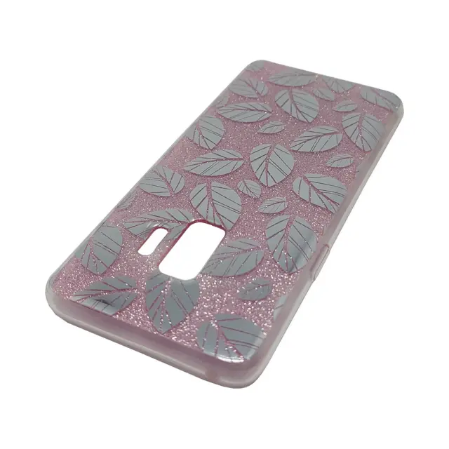 Θήκη Σιλικόνης Fashion Glitter Case Για Samsung Galaxy S9 Leaves 3