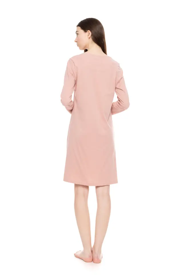 W1595 - Type - NIGHTGOWN SOLID PINK FLOWER 3