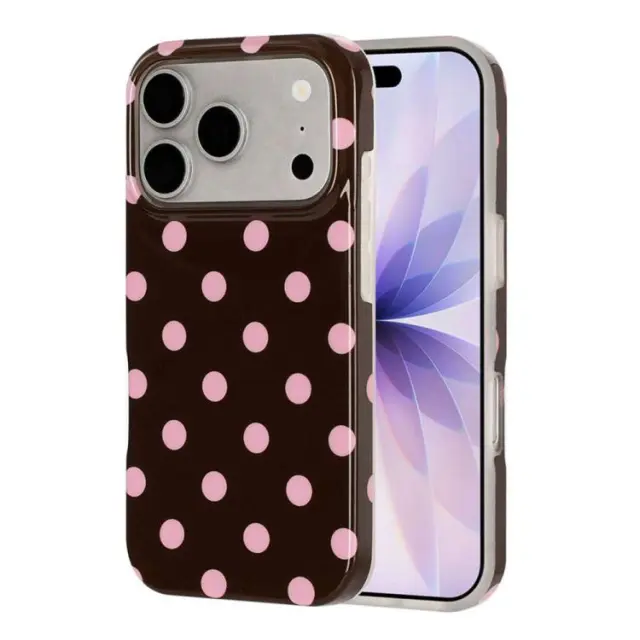 Retro Dots Θήκη για iPhone 17 Pro Max/18 Pro Max-Coffee