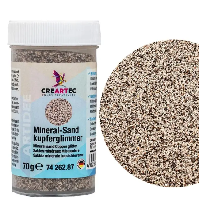 Creartec Φυσική Άμμος με Γκλίτερ - Copper - 70gr
