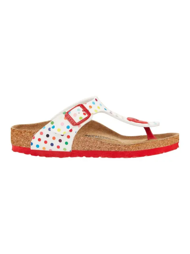 Birkenstock Σαγιονάρες Παιδικό Microfiber Άσπρο BIR/GIZEH KIDS 1021713 DOT WHI - 30 3