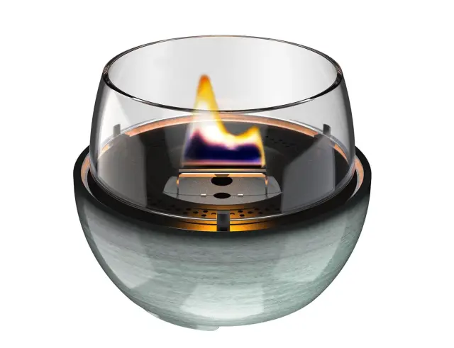 Επιτραπέζια Εστία Φωτιάς Tulip 14 Reactive Glaze Tenderflame με διάρκεια καύσης 4 - 5 ώρες, χωρητικότητα δεξαμενής 250ml και διαστάσεις 14.1x12.5cm - Green TF-0410008 2