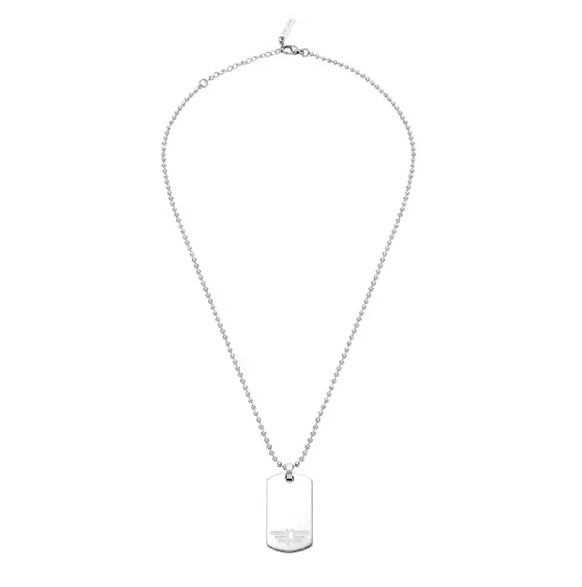 POLICE J Icarus Silver Stainless Steel Necklace PEAGN0009401