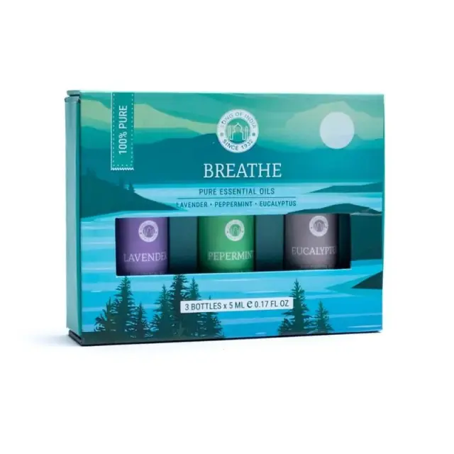 Aromatherapy Gift Set Breathe Pure Essential Oil – Σετ με 3 Αιθέρια Έλαια 5ml