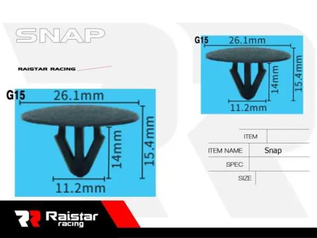Σετ συνδετήρες αυτοκινήτου - 10pcs - R-F16101-09 - 180869 2