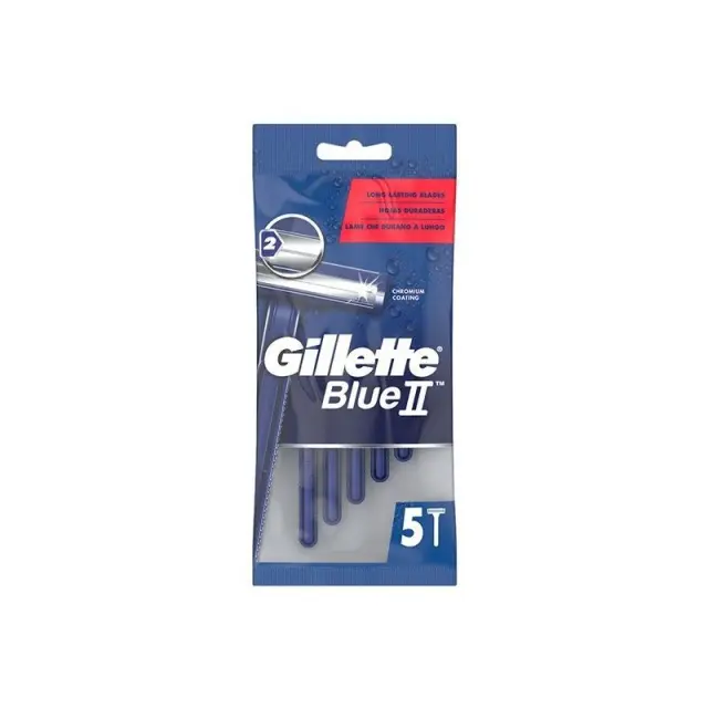 Gillette Blue II Fixed Ξυραφάκια 2 Λεπίδων Μιας Χρήσης 5τμχ