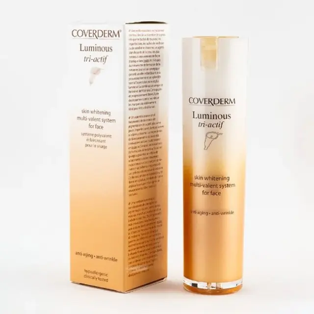 Coverderm Luminous Tri Actif Κρέμα Νύχτας με Λευκαντική, Αντιρυτιδική & Αντιγηραντική Δράση 30ml