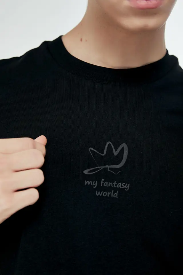 T-Shirt Βαμβακερό Legend Μαύρο 3