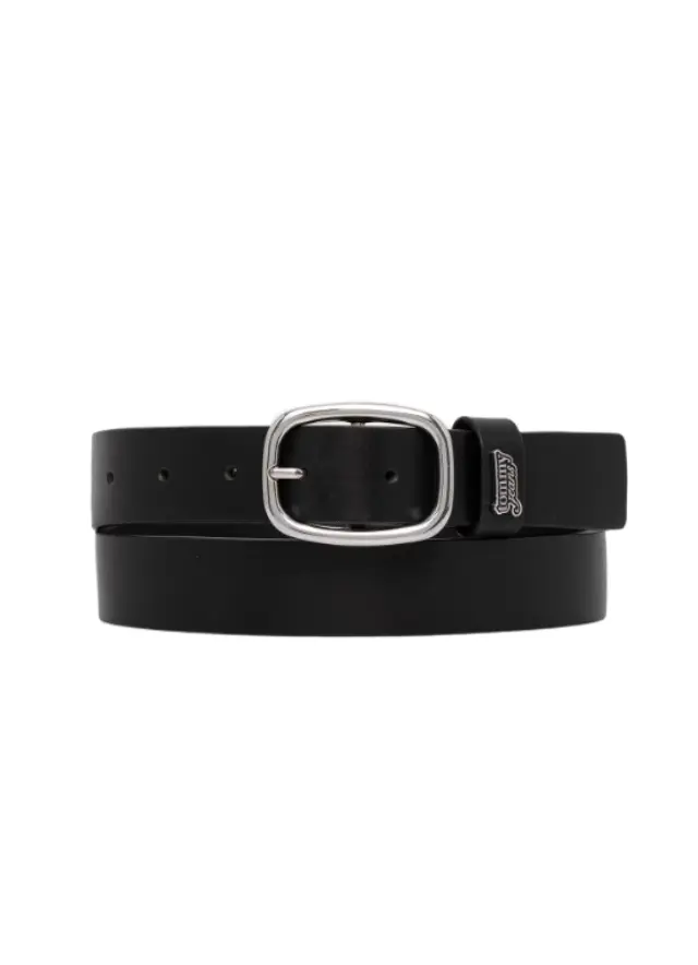 TommyHilfiger γυναικεία δερμάτινη ζώνη OVAL 3.0 BUCKLE AW0AW18812-1