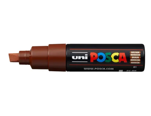 Μαρκαδόρος Σχεδίου Uni Posca PC-8K με πάχος μύτης 8.0mm - BrownPC-8K(E) - KAΦE