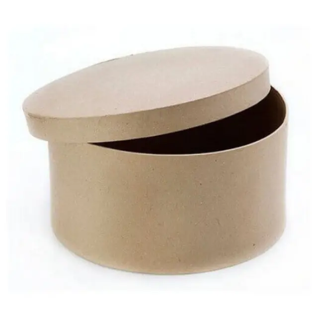 Καπελιέρα χάρτινη στρογγυλή large κραφτ Ø22x21cm