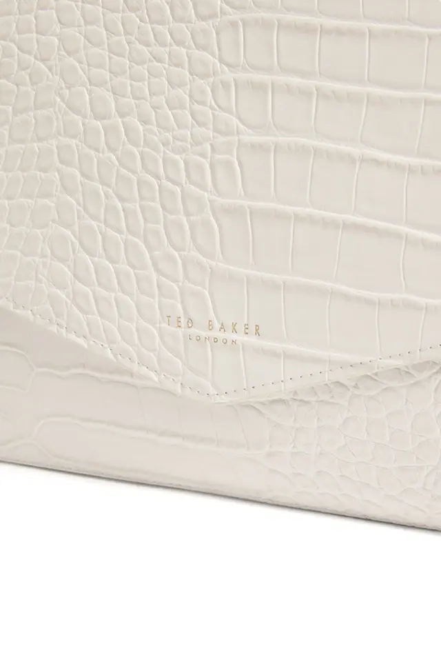 Γυναικείος Φάκελος Ted Baker Wesslie 282823 Ivory Κροκό Άσπρο - One Size 3