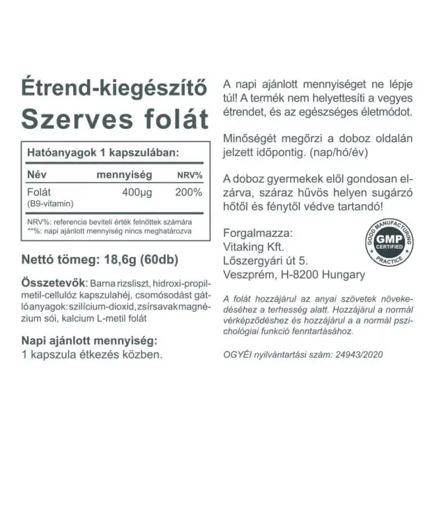 Vitaking Folate Vitamin B9 2