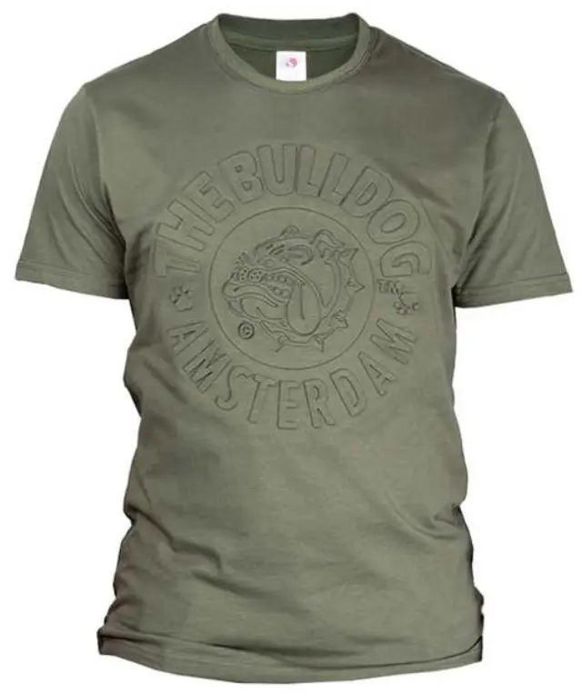 The Bulldog Amsterdam Μπλουζάκι Original Embossed Army Green - XLarge