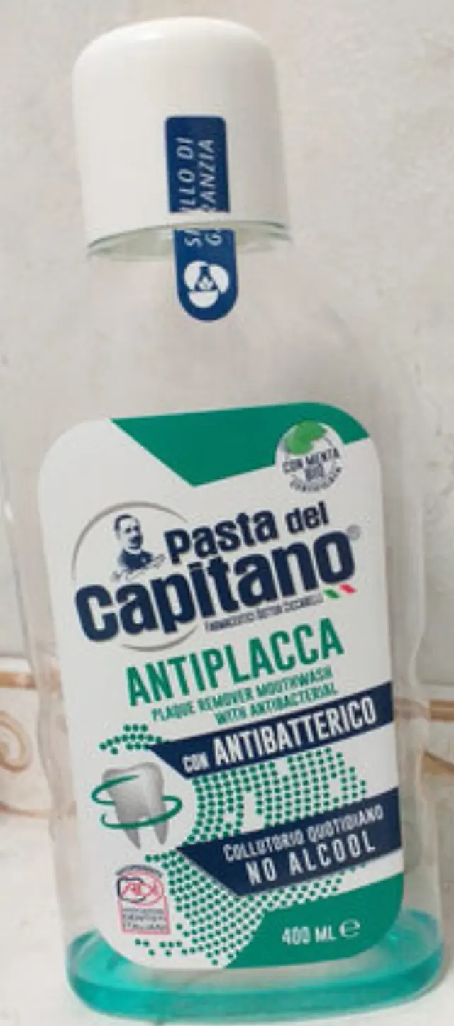 Pasta del Capitano Antiplacca Κατά της Πλάκας Στοματικό Διάλυμα Χωρίς Οινόπνευμα, 400ml